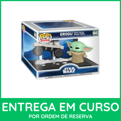 Funko Pop! Moment Grogu com droid polar mouse na embalagem oficial Star Wars
