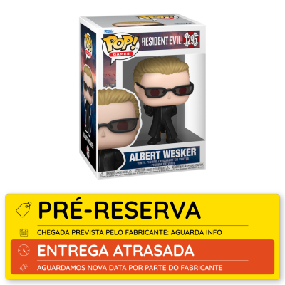 Figura Funko Pop! Albert Wesker Resident Evil de vinil na sua embalagem