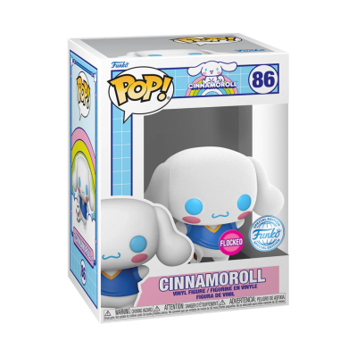 Figura Funko Pop! Cinnamoroll vinil na embalagem branca e azul