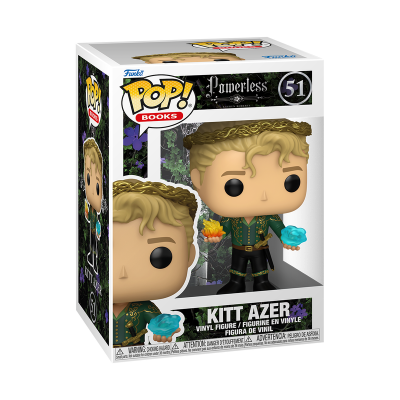 Figura Funko Pop Kitt Azer vinil com fogo azul e laranja na caixa branca