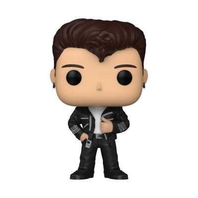 Boneco Funko Pop de personagem masculino com jaqueta preta