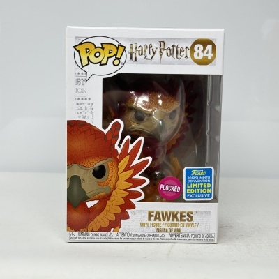Figura Funko Pop Fawkes Harry Potter número 84 em embalagem
