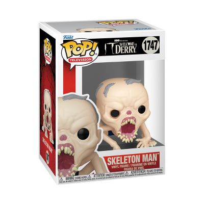 Boneco Funko Pop! Skeleton Man da série Welcome to Derry na embalagem