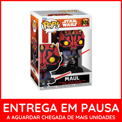 Figura Funko Pop! Star Wars Maul número 828 em caixa.