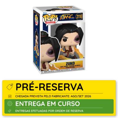 Figura Funko Pop! Zuko da série Avatar Aang em embalagem