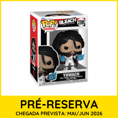 Figura de vinil Funko Pop! Yhwach de Bleach com efeitos de chama azul em caixa