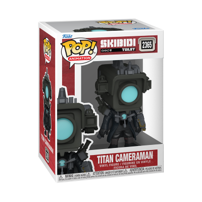 Figura de vinil TITAN CAMERAMAN da coleção POP! ANIMATION, SKIBIDI TOILET número 2365 em caixa