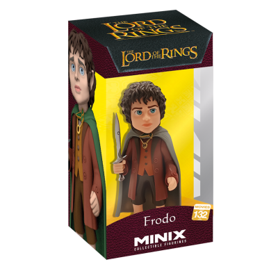Boneco colecionável Minix Frodo The Lord of the Rings em caixa colorida