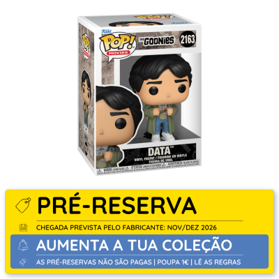 Boneco Funko Pop! Data do filme The Goonies na caixa