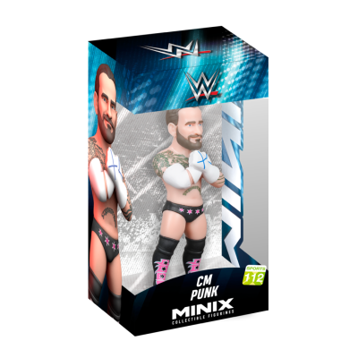 Figura colecionável Minix de CM Punk da WWE embalada