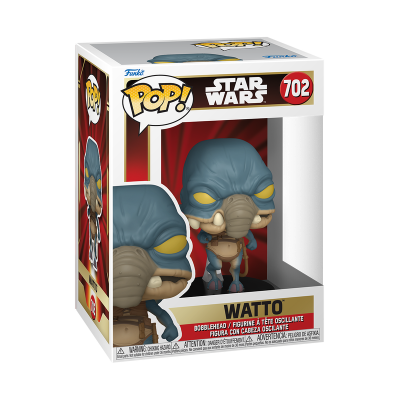 Figura Funko POP! Star Wars Watto nº 702 em caixa com janela transparente