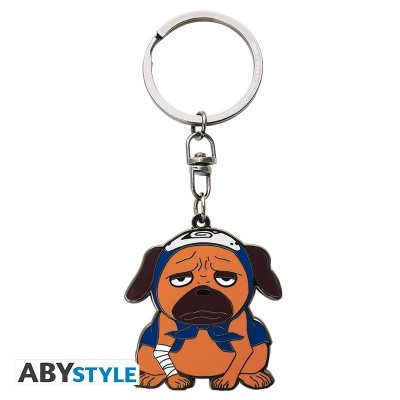 Chaveiro ABYstyle com personagem de cão castanho e azul expressando tristeza