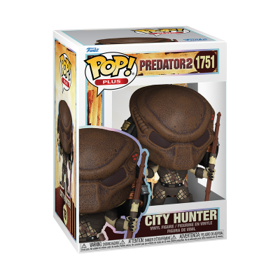 Figura de vinil City Hunter de Predator 2 numa caixa Pop! Plus