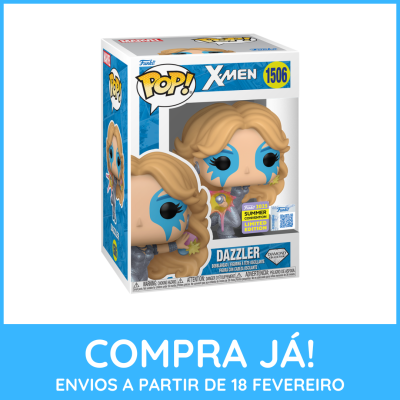 Figura Funko Pop! da personagem Dazzler da coleção X-Men na caixa