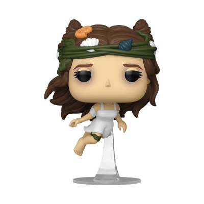 Figura Funko Pop de personagem feminina com túnica branca e coroa de conchas
