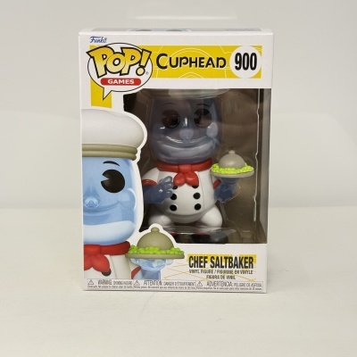 Figura Funko Pop! Chef Saltbaker da série Cuphead na embalagem original