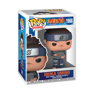 Figura Funko Pop! do personagem Ibuka Umino da série Naruto na embalagem original.