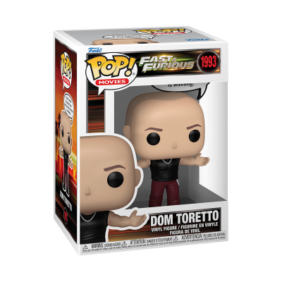 Funko Pop Dom Toretto Fast & Furious figura em vinil na embalagem