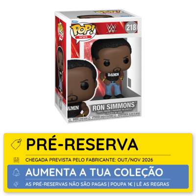 Figura vinil Ron Simmons Funko Pop WWE na caixa