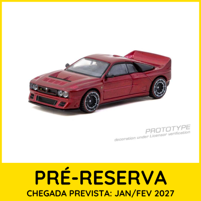 Miniatura de carro desportivo vermelho com jantes pretas e detalhes em branco