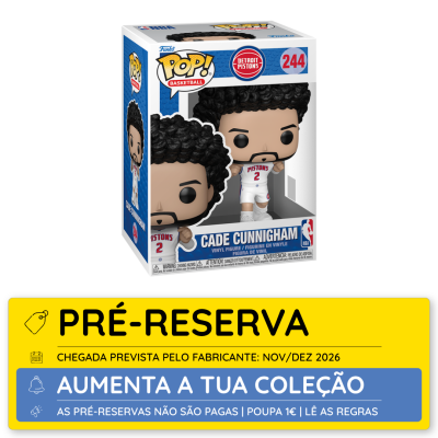 Funko Pop Cade Cunningham nº244 com caixa e aviso de pré-reserva