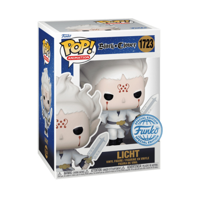 Caixa Funko Pop Animation Black Clover Licht edição especial