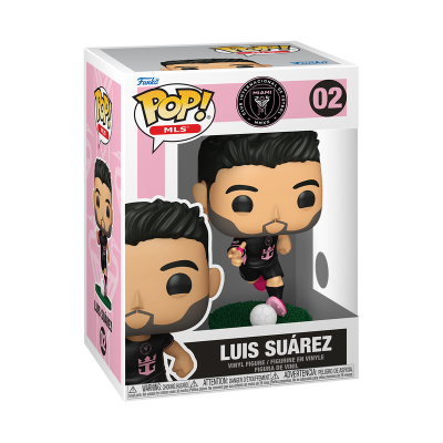 Figura Funko Pop! de Luis Suárez jogando futebol em caixa