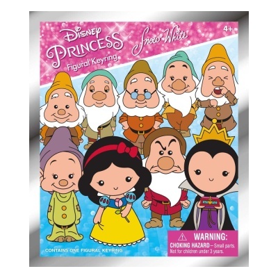 Embalagem colorida de chaveiros Disney Branca de Neve e sete anões