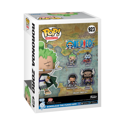 Embalagem Funko Pop! Animation Nº 923 Roronoa Zoro One Piece