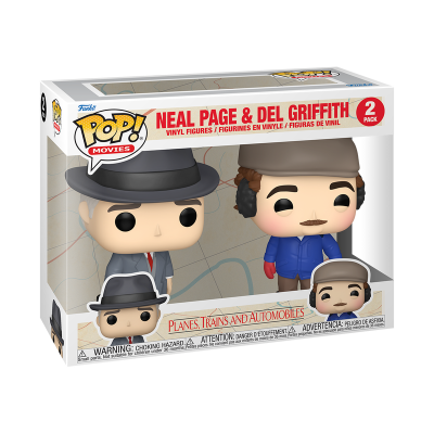 Embalagem Funko Pop! Movies com figuras Neil Page e Del Griffith em vinil