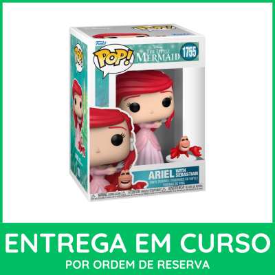 Funko Pop Ariel com Sebastian em caixa de colecionador