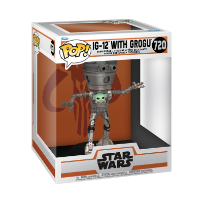 Figura Funko Pop! IG-12 With Grogu Star Wars na embalagem
