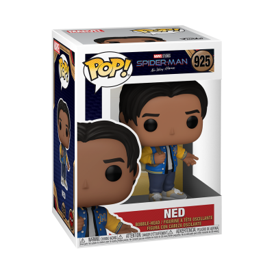 Figura Funko Pop! de Ned do filme Spider-Man No Way Home na caixa