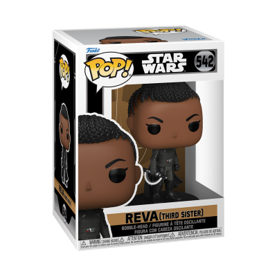 Funko Pop! de Reva (Third Sister) da Star Wars na caixa.
