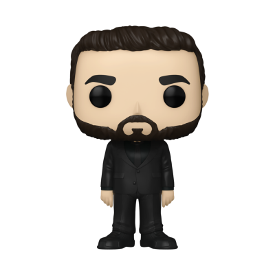 Figura colecionável tipo Funko Pop personagem masculino de fato preto