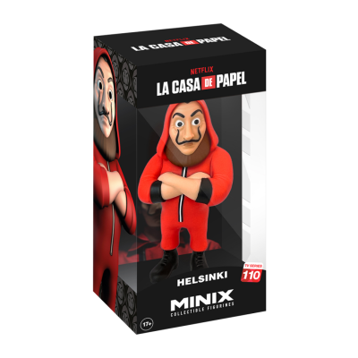 Figura colecionável Helsinki da série La Casa de Papel em caixa preta