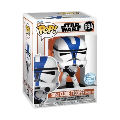 Figura Funko Pop 501st Clone Trooper Star Wars em caixa