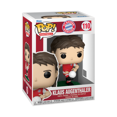 Figura Funko Pop Klaus Augenthaler em caixa de coleção POP! Football FC Bayern München.