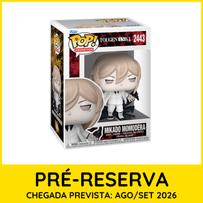Funko Pop! Mikado Momodera Tougen Anki com caixa branca e detalhes pretos e vermelhos