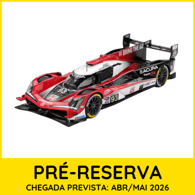 Miniatura de carro de corrida vermelho, branco e preto número 93