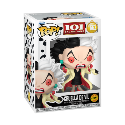 Figura de vinil Cruella de Vil da Funko POP! em caixa