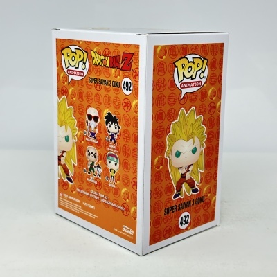 Caixa Funko Pop Super Saiyan 3 Goku Dragon Ball Z laranja