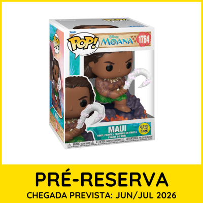 Figura Funko Pop Maui de Moana na embalagem
