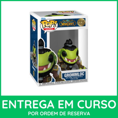 Figura de vinil Grommloc da coleção Funko POP! Games World of Warcraft na caixa.