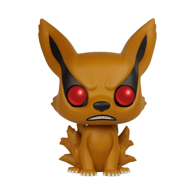 Boneco Funko Pop canino com olhos vermelhos e orelhas pontiagudas