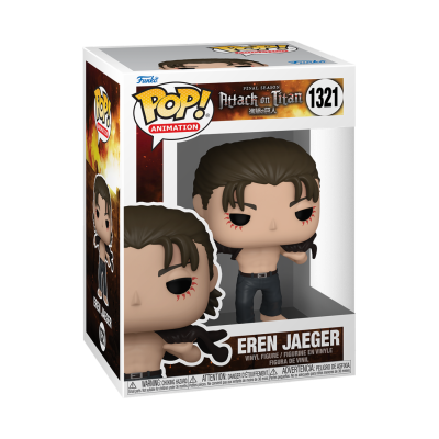 Funko Pop! Eren Jaeger Attack on Titan caixa com figura dentro