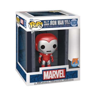 Funko Pop do Homem de Ferro em caixa de colecionador Marvel