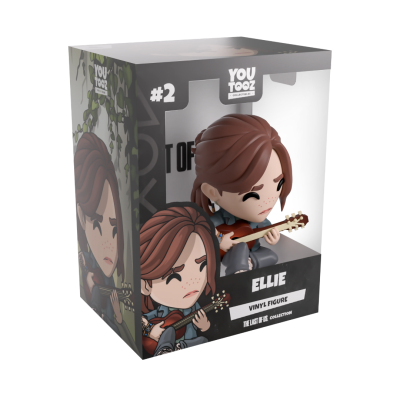 Caixa com figura de vinil Ellie tocando guitarra