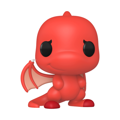 Funko Pop dragão vermelho com asas e olhos negros