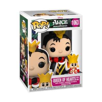 Figura de vinil POP! Rainha de Copas com Rei da Alice in Wonderland na caixa